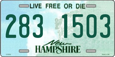 NH license plate 2831503