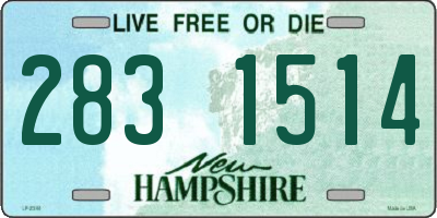 NH license plate 2831514