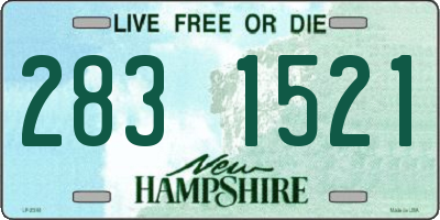 NH license plate 2831521