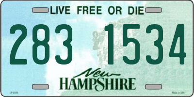 NH license plate 2831534