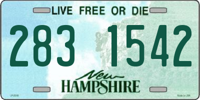 NH license plate 2831542