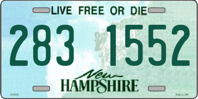 NH license plate 2831552