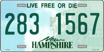 NH license plate 2831567