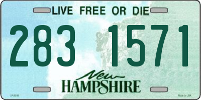 NH license plate 2831571
