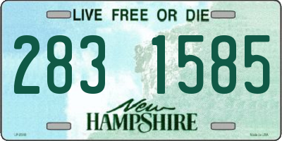 NH license plate 2831585