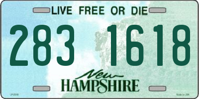 NH license plate 2831618