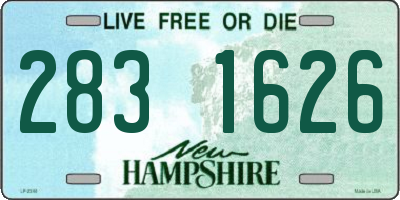 NH license plate 2831626