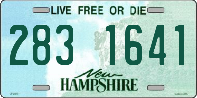 NH license plate 2831641