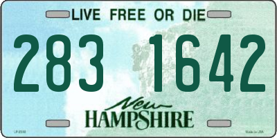 NH license plate 2831642