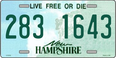 NH license plate 2831643