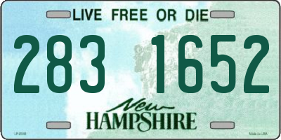 NH license plate 2831652