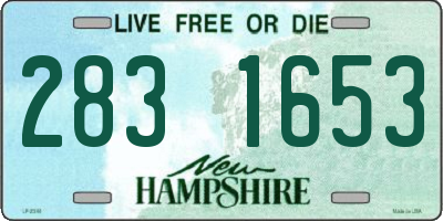NH license plate 2831653