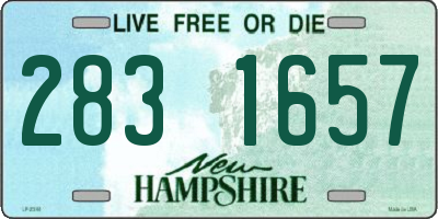 NH license plate 2831657