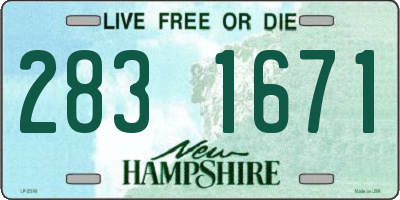 NH license plate 2831671