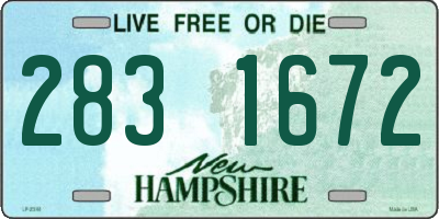 NH license plate 2831672