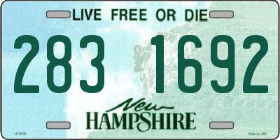 NH license plate 2831692