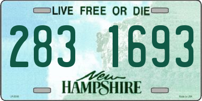 NH license plate 2831693
