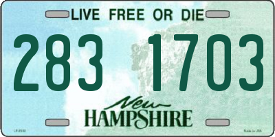 NH license plate 2831703