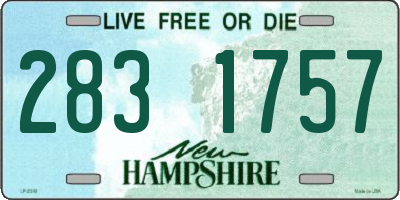NH license plate 2831757