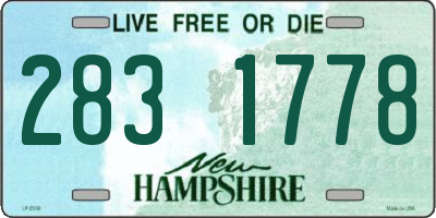 NH license plate 2831778