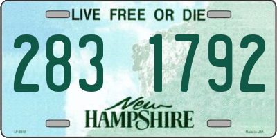 NH license plate 2831792