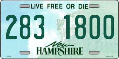 NH license plate 2831800