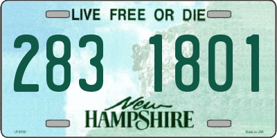 NH license plate 2831801