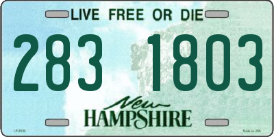 NH license plate 2831803