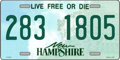 NH license plate 2831805