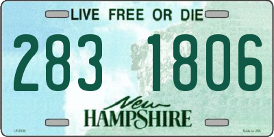 NH license plate 2831806