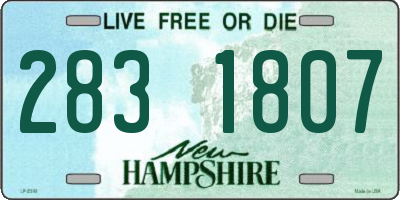 NH license plate 2831807
