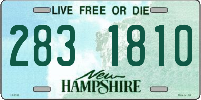 NH license plate 2831810