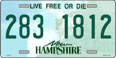 NH license plate 2831812