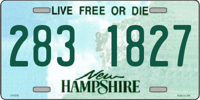 NH license plate 2831827
