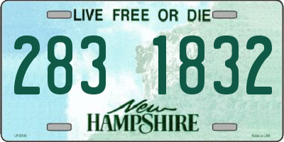 NH license plate 2831832