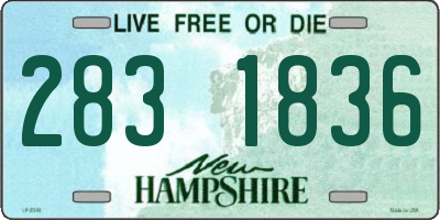 NH license plate 2831836