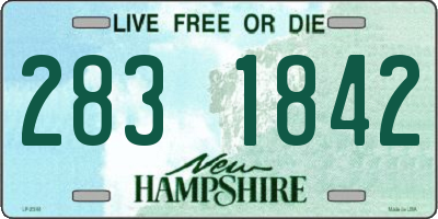 NH license plate 2831842
