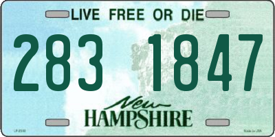 NH license plate 2831847