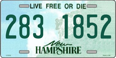 NH license plate 2831852