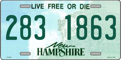 NH license plate 2831863