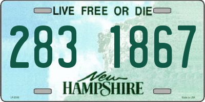 NH license plate 2831867