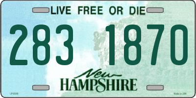 NH license plate 2831870