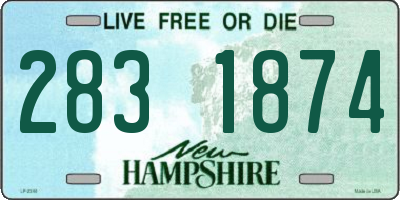 NH license plate 2831874