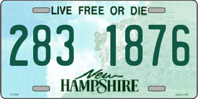 NH license plate 2831876