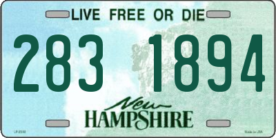 NH license plate 2831894