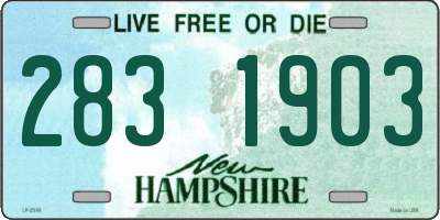 NH license plate 2831903