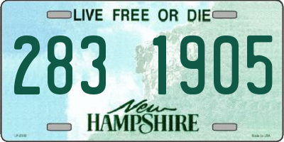 NH license plate 2831905