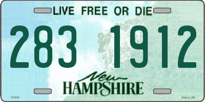 NH license plate 2831912