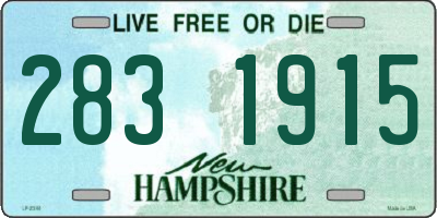 NH license plate 2831915