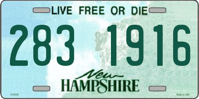 NH license plate 2831916